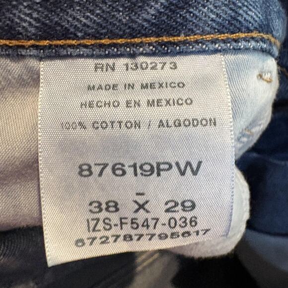 Rustler Jeans Mens 38x29 Blue Denim Relaxed Fit Straight Leg Classic 87619PW - Picture 2 of 13